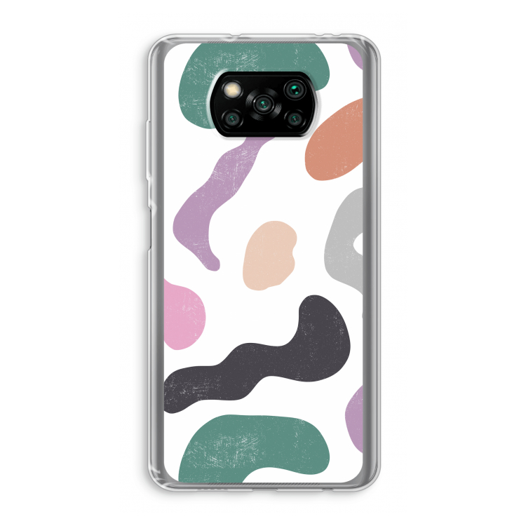 Memphis Shapes: Xiaomi Poco X3 Pro Transparant Hoesje