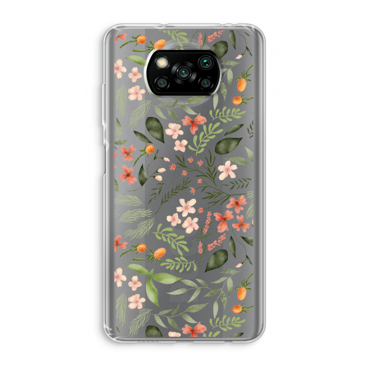 Sweet little flowers: Xiaomi Poco X3 Pro Transparant Hoesje