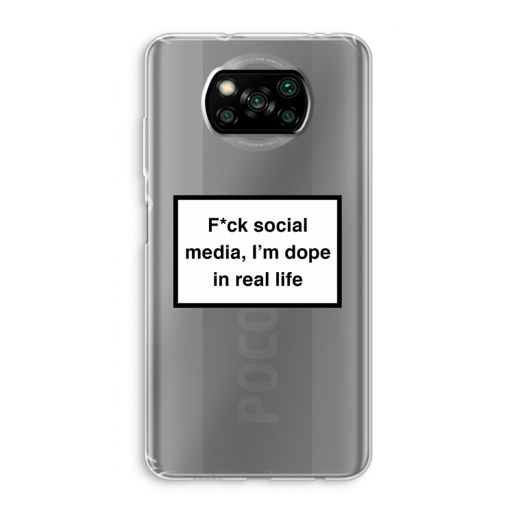 I'm dope: Xiaomi Poco X3 Pro Transparant Hoesje
