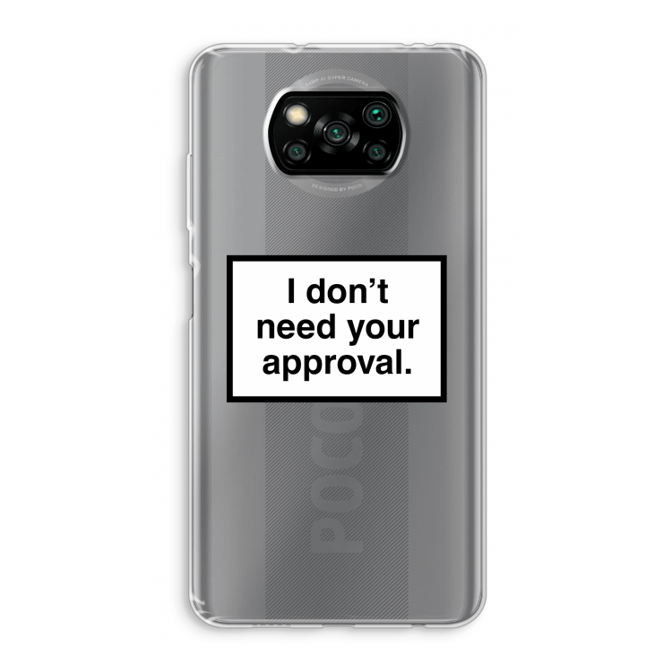 Don't need approval: Xiaomi Poco X3 Pro Transparant Hoesje