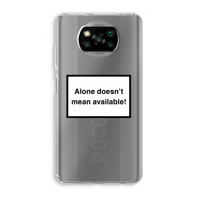 Alone: Xiaomi Poco X3 Pro Transparant Hoesje
