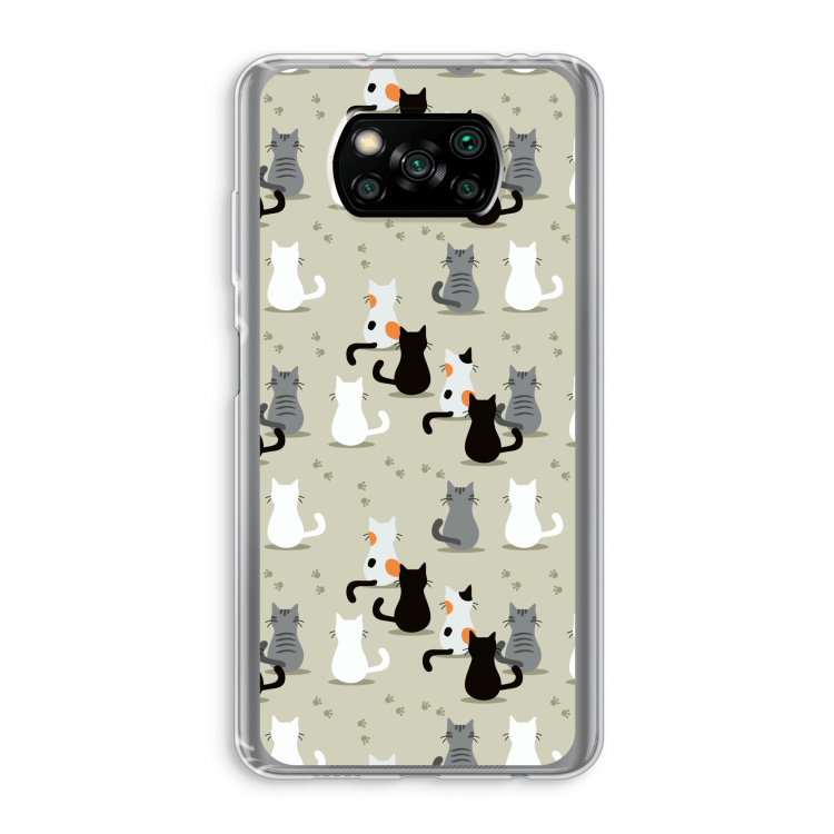 Katten: Xiaomi Poco X3 Pro Transparant Hoesje