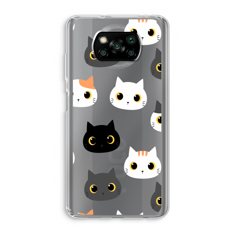 Katten: Xiaomi Poco X3 Pro Transparant Hoesje