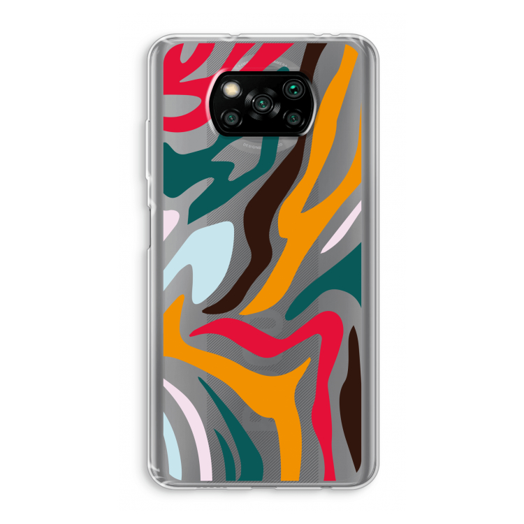 Colored Zebra: Xiaomi Poco X3 Pro Transparant Hoesje