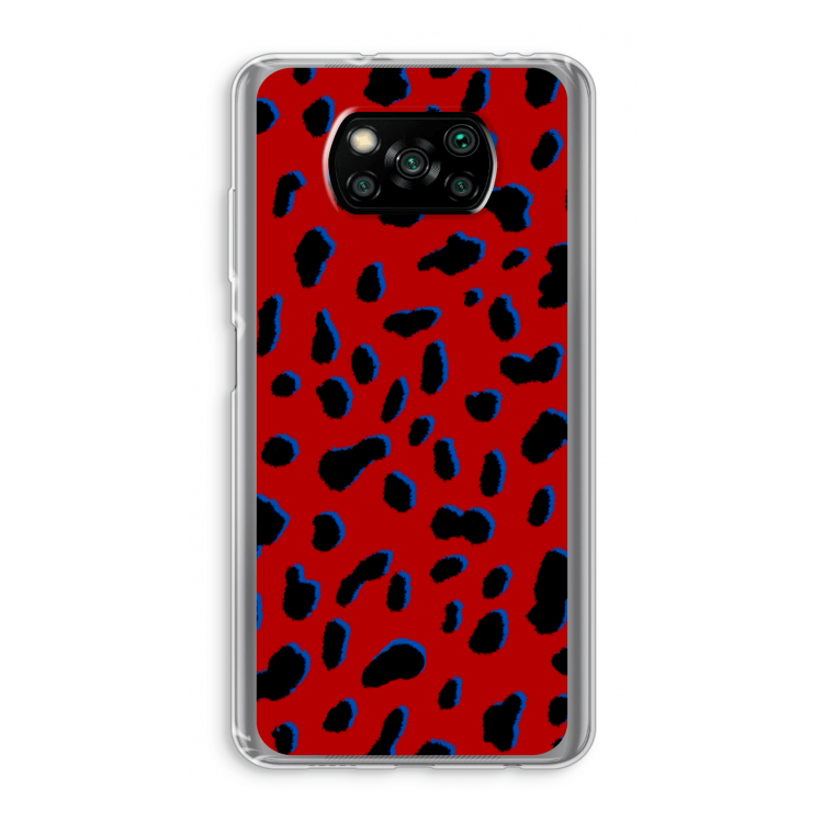 Red Leopard: Xiaomi Poco X3 Pro Transparant Hoesje