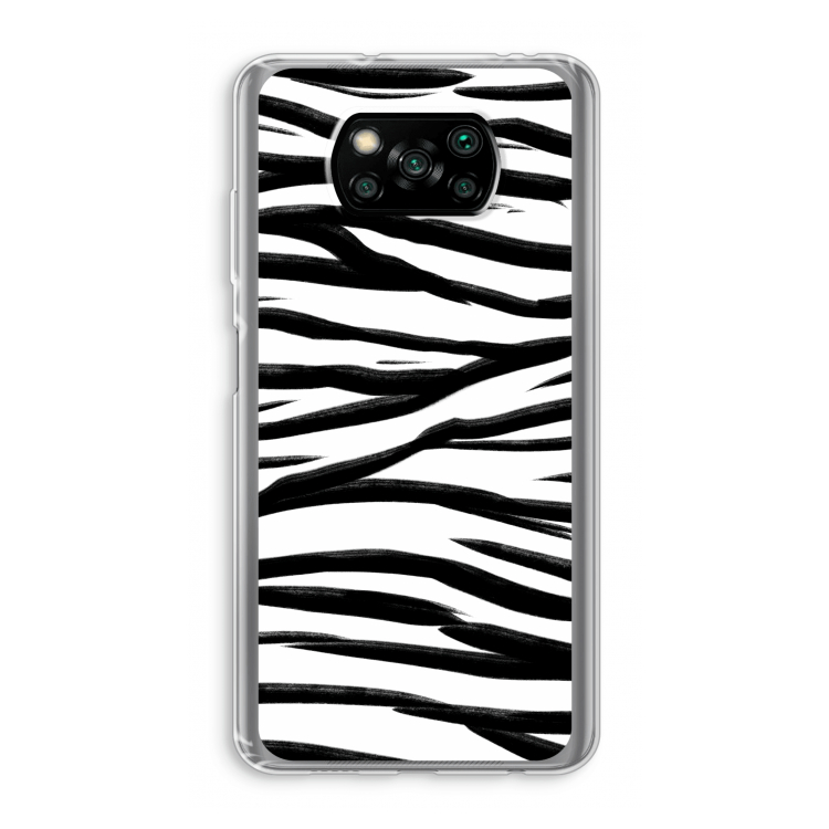 Zebra pattern: Xiaomi Poco X3 Pro Transparant Hoesje