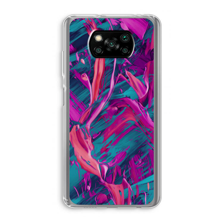 Pink Clouds: Xiaomi Poco X3 Pro Transparant Hoesje