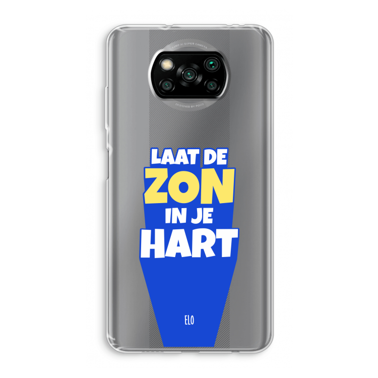 Laat de zon in je hart: Xiaomi Poco X3 Pro Transparant Hoesje