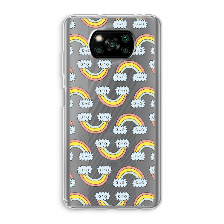 Regenboog: Xiaomi Poco X3 Pro Transparant Hoesje