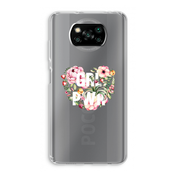 GRL PWR Flower: Xiaomi Poco X3 Pro Transparant Hoesje