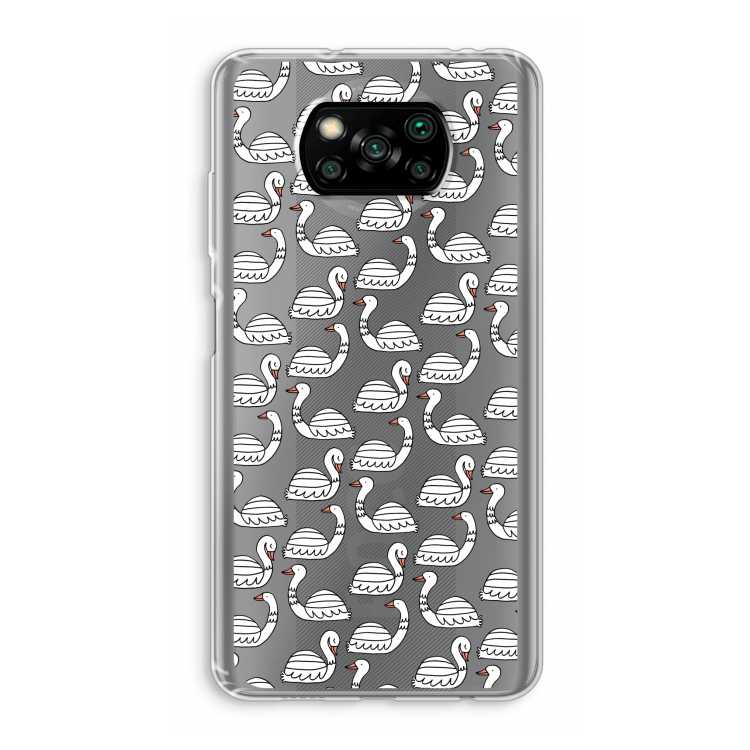 Zwanen: Xiaomi Poco X3 Pro Transparant Hoesje