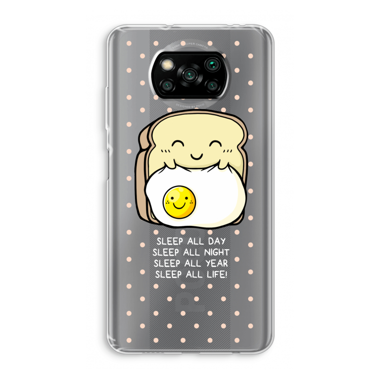 Sleep All Day: Xiaomi Poco X3 Pro Transparant Hoesje
