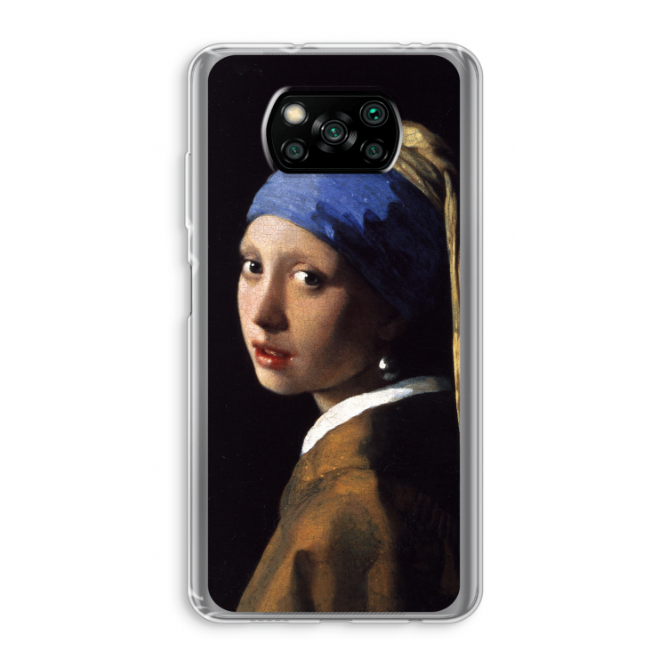 The Pearl Earring: Xiaomi Poco X3 Pro Transparant Hoesje