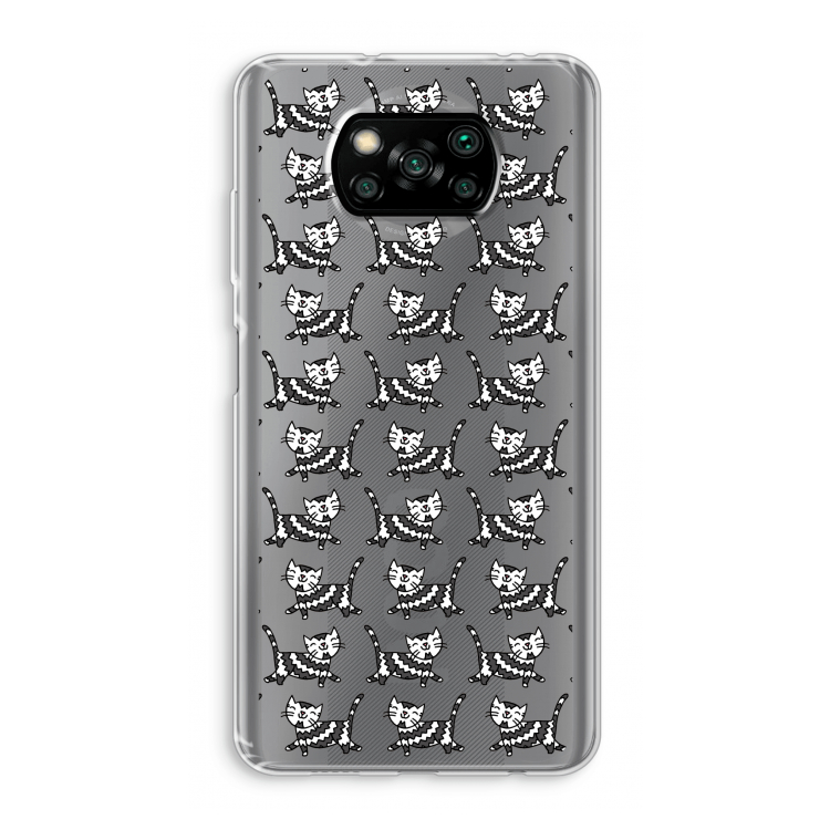Zwarte poes: Xiaomi Poco X3 Pro Transparant Hoesje