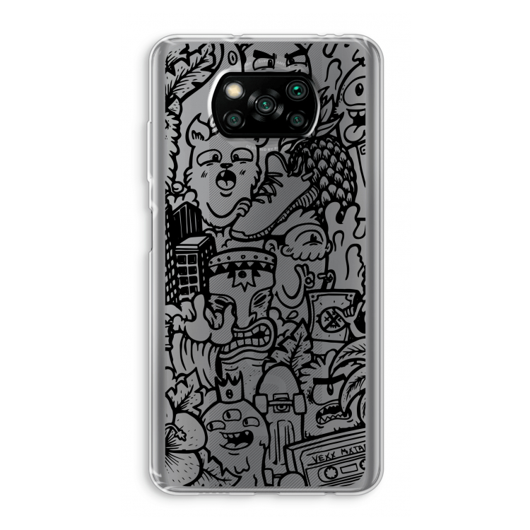 Vexx Black Mixtape: Xiaomi Poco X3 Pro Transparant Hoesje