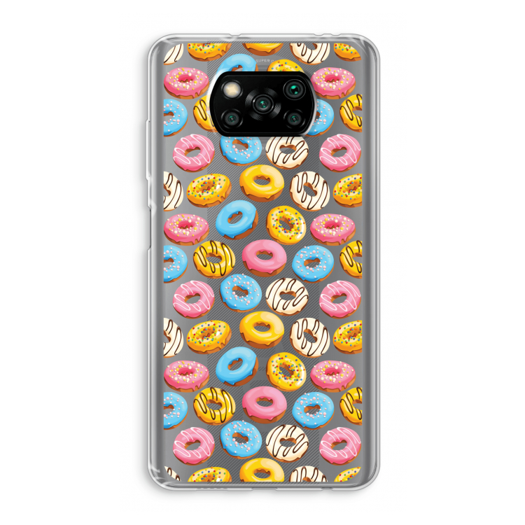 Pink donuts: Xiaomi Poco X3 Pro Transparant Hoesje