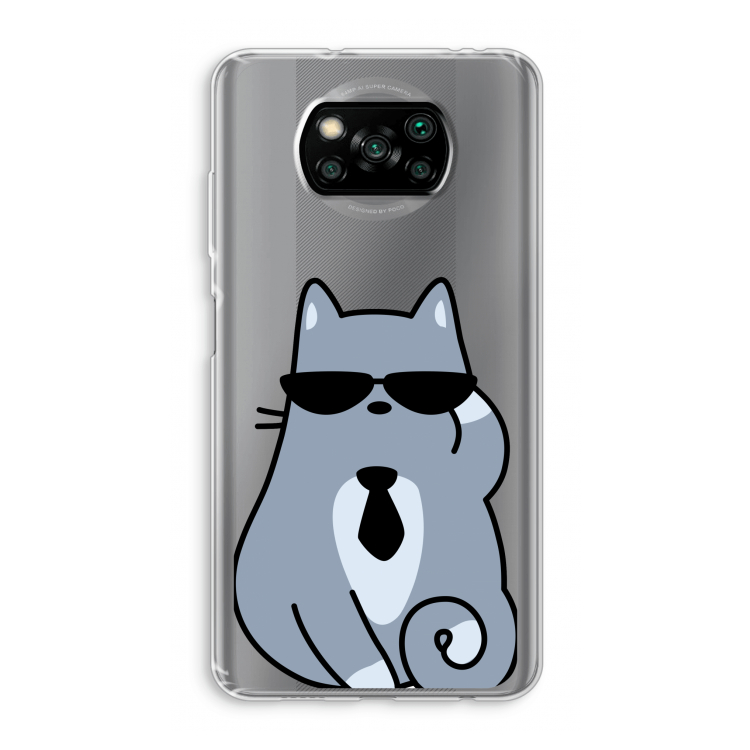 Cool cat: Xiaomi Poco X3 Pro Transparant Hoesje