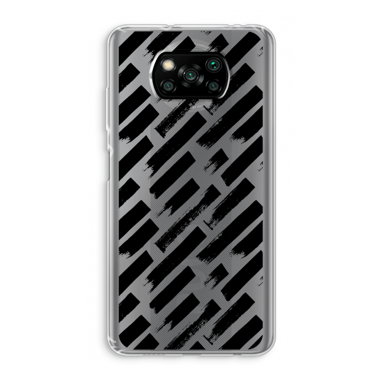 Zwarte vegen: Xiaomi Poco X3 Pro Transparant Hoesje