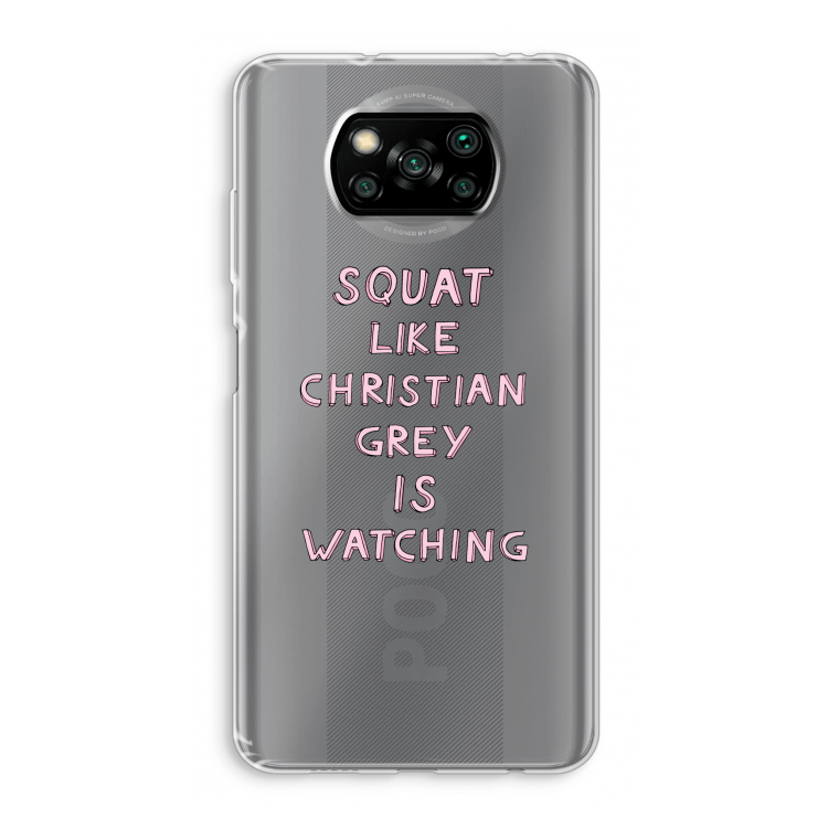 Christian Grey: Xiaomi Poco X3 Pro Transparant Hoesje