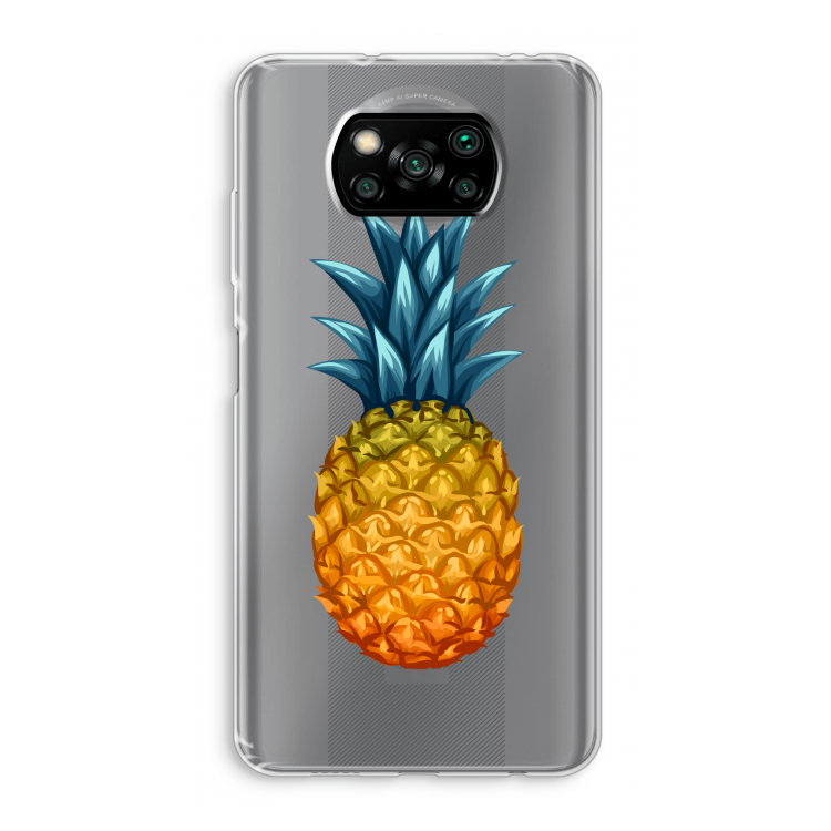 Grote ananas: Xiaomi Poco X3 Pro Transparant Hoesje