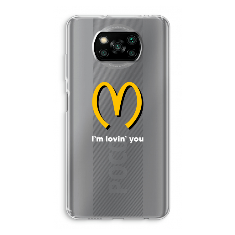 I'm lovin' you: Xiaomi Poco X3 Pro Transparant Hoesje