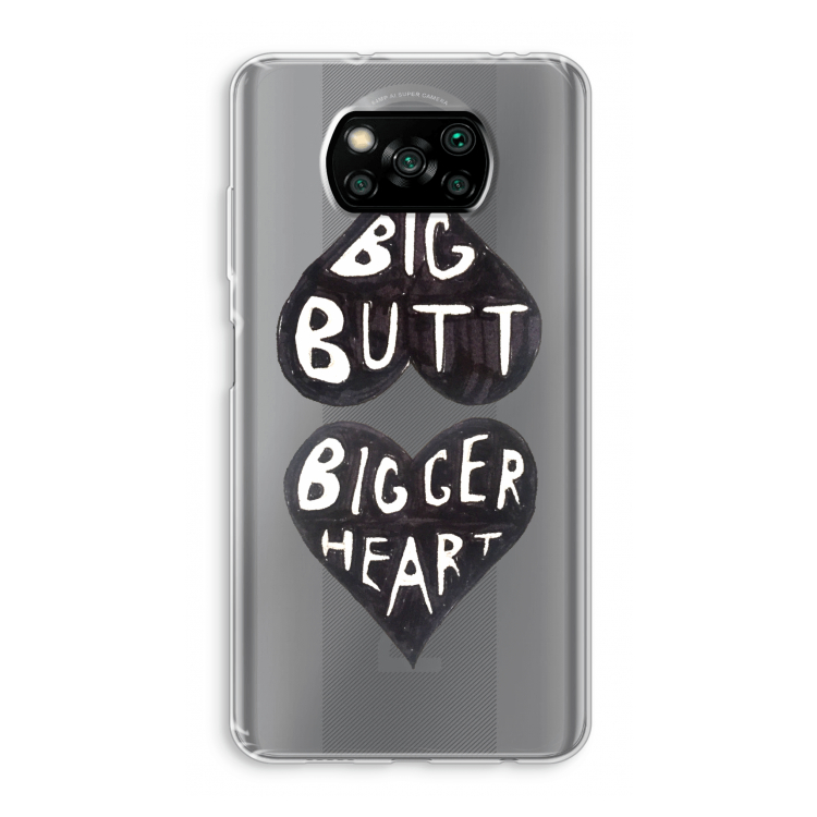 Big butt bigger heart: Xiaomi Poco X3 Pro Transparant Hoesje
