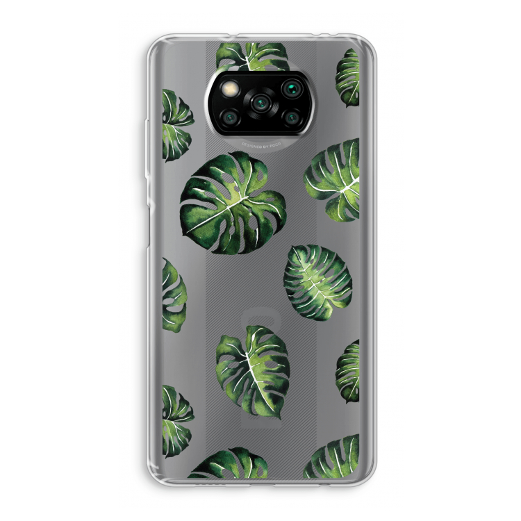Tropische bladeren: Xiaomi Poco X3 Pro Transparant Hoesje