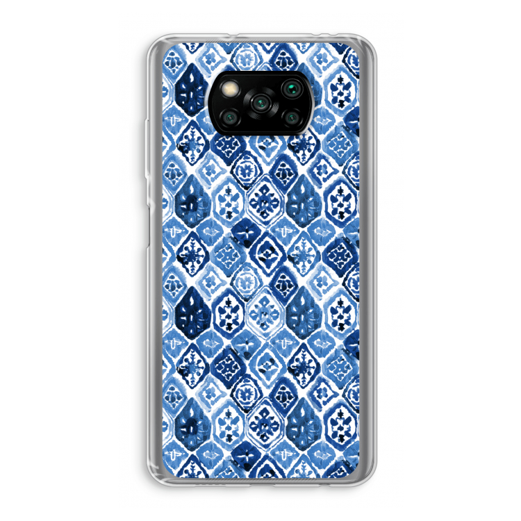 Blauw motief: Xiaomi Poco X3 Pro Transparant Hoesje