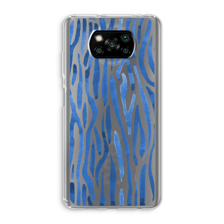 Blauwe nerven: Xiaomi Poco X3 Pro Transparant Hoesje