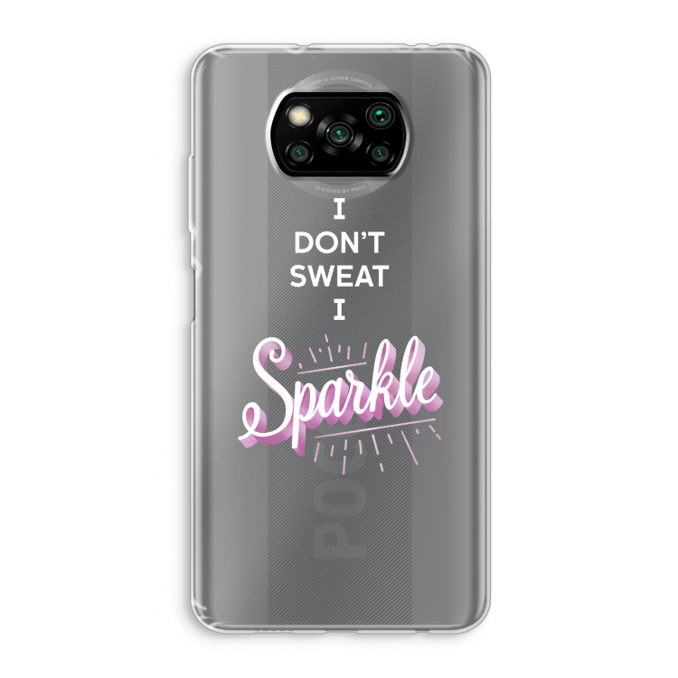 Sparkle quote: Xiaomi Poco X3 Pro Transparant Hoesje
