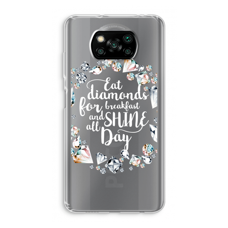 Diamonds: Xiaomi Poco X3 Pro Transparant Hoesje