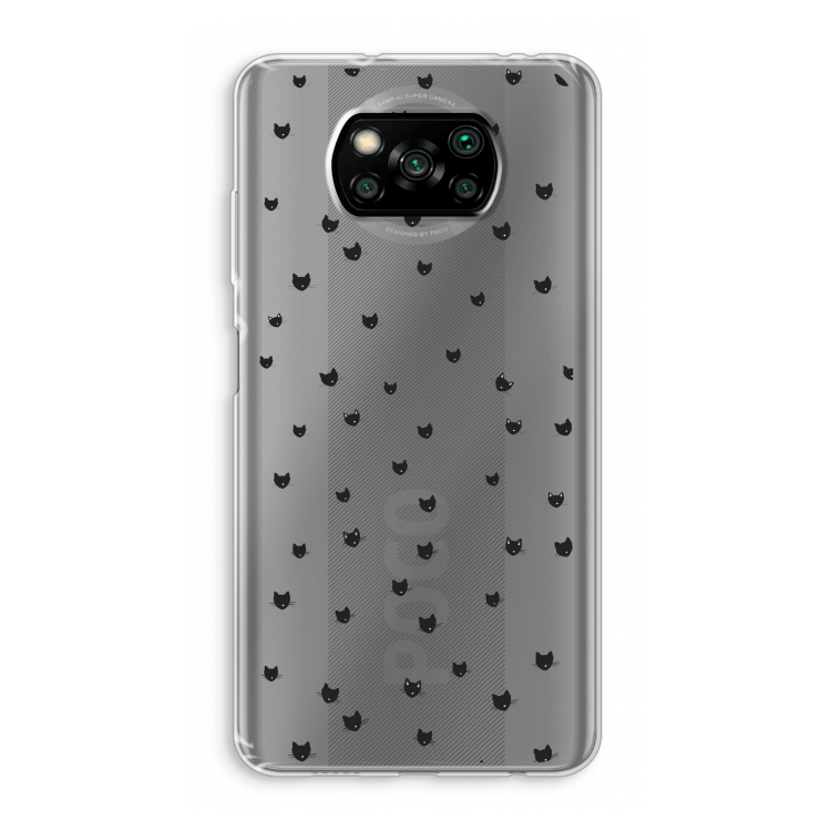 Kleine kattenkopjes: Xiaomi Poco X3 Pro Transparant Hoesje