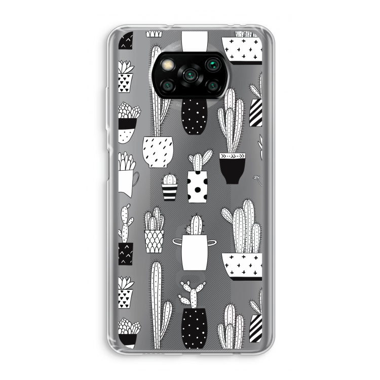 Cactusmotief: Xiaomi Poco X3 Pro Transparant Hoesje