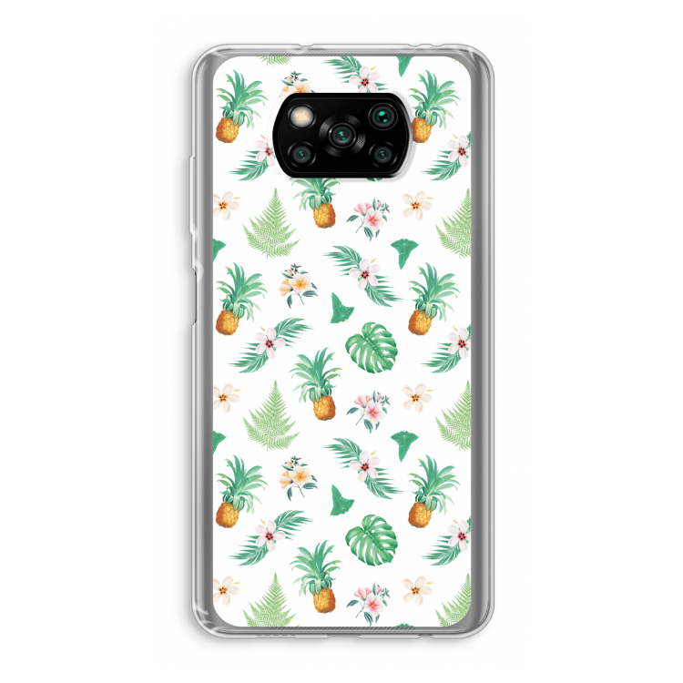 Ananas bladeren: Xiaomi Poco X3 Pro Transparant Hoesje