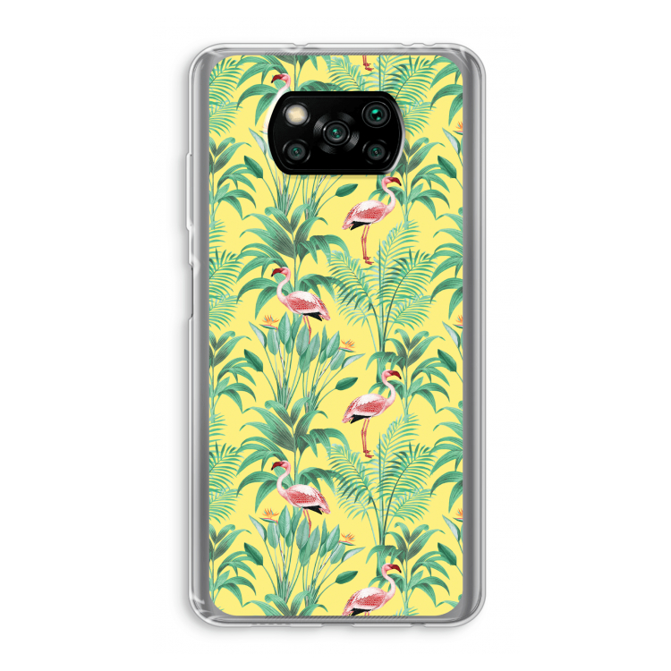 Flamingo party: Xiaomi Poco X3 Pro Transparant Hoesje