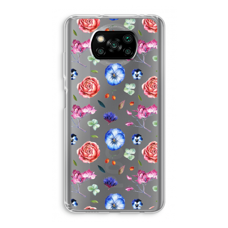 Bloemetjes: Xiaomi Poco X3 Pro Transparant Hoesje