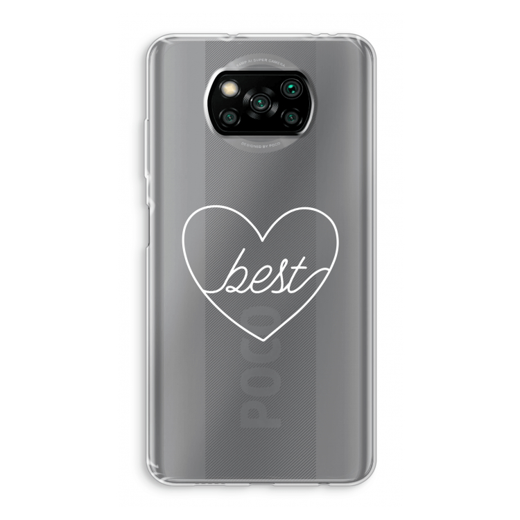Best heart pastel: Xiaomi Poco X3 Pro Transparant Hoesje