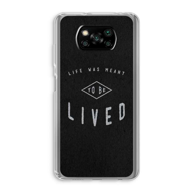 To be lived: Xiaomi Poco X3 Pro Transparant Hoesje