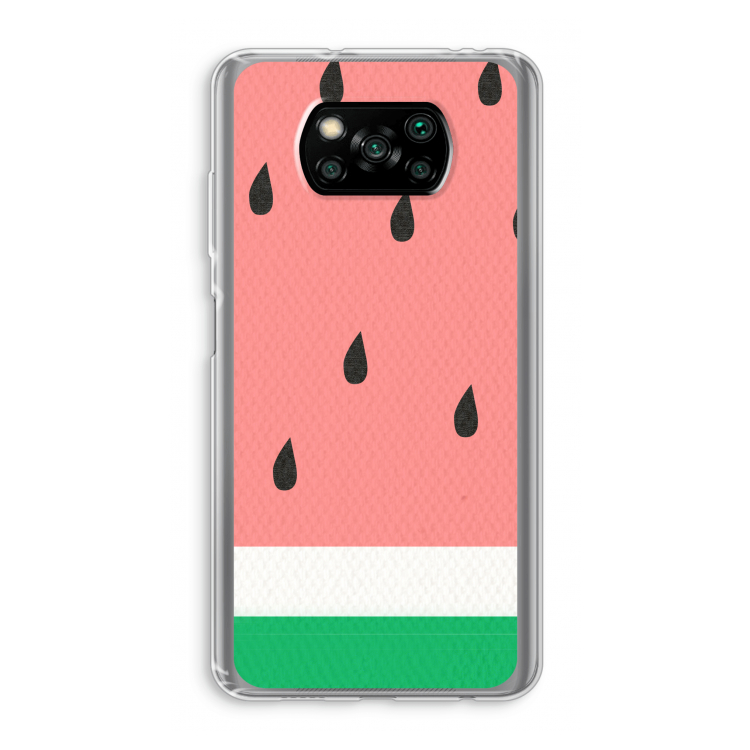 Watermeloen: Xiaomi Poco X3 Pro Transparant Hoesje