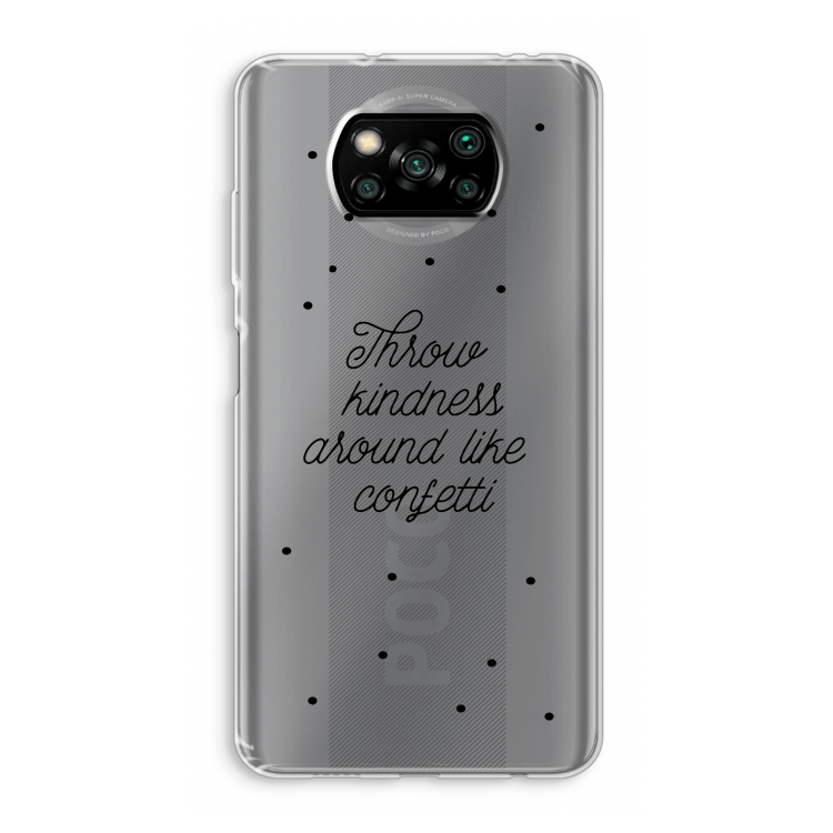 Confetti: Xiaomi Poco X3 Pro Transparant Hoesje