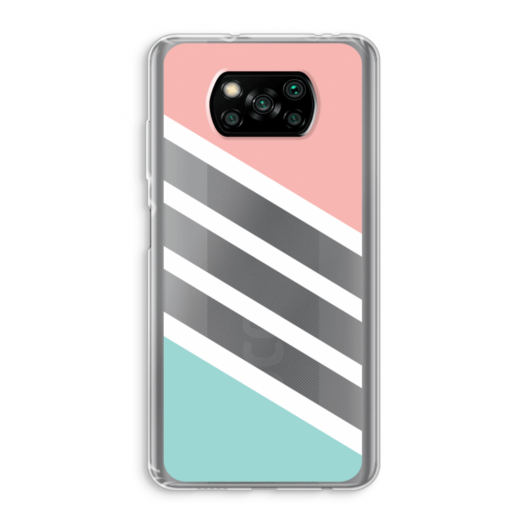 Strepen pastel: Xiaomi Poco X3 Pro Transparant Hoesje