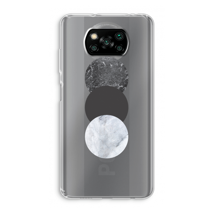 Marmeren cirkels: Xiaomi Poco X3 Pro Transparant Hoesje