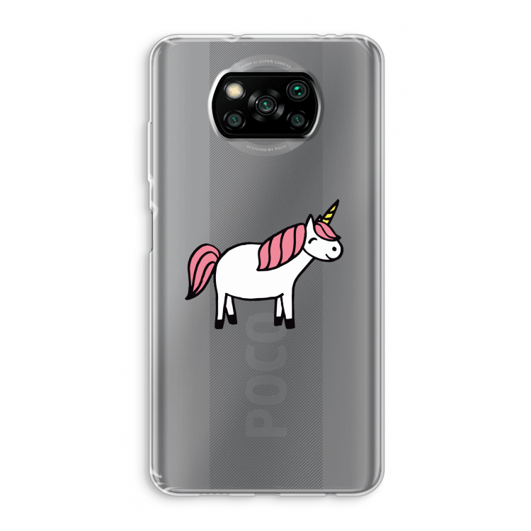 Eenhoorn: Xiaomi Poco X3 Pro Transparant Hoesje