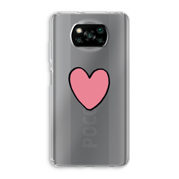 Hartje: Xiaomi Poco X3 Pro Transparant Hoesje