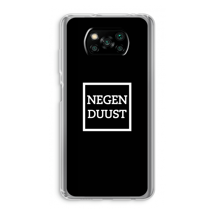 Negenduust black: Xiaomi Poco X3 Pro Transparant Hoesje