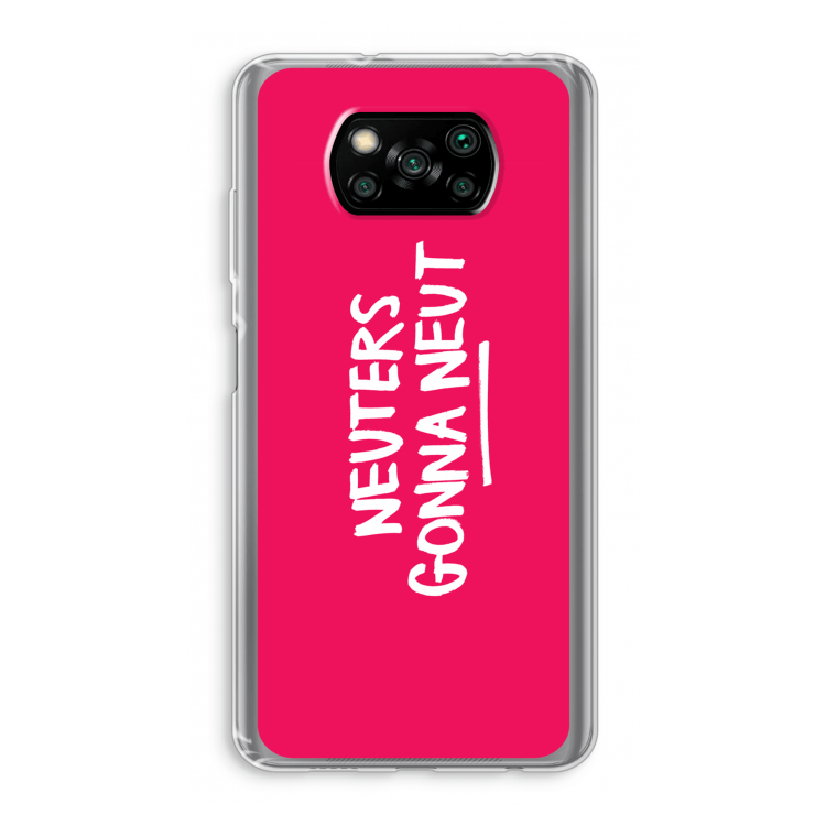 Neuters (roze): Xiaomi Poco X3 Pro Transparant Hoesje