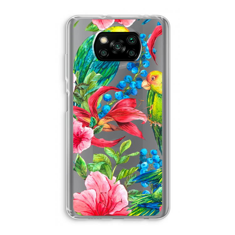 Papegaaien: Xiaomi Poco X3 Pro Transparant Hoesje