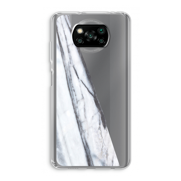 Gestreepte marmer: Xiaomi Poco X3 Pro Transparant Hoesje