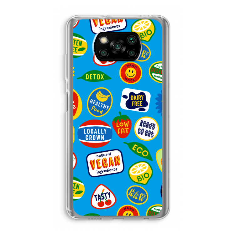 Fruitsticker: Xiaomi Poco X3 Pro Transparant Hoesje