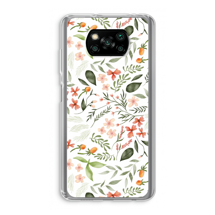 Sweet little flowers: Xiaomi Poco X3 Pro Transparant Hoesje